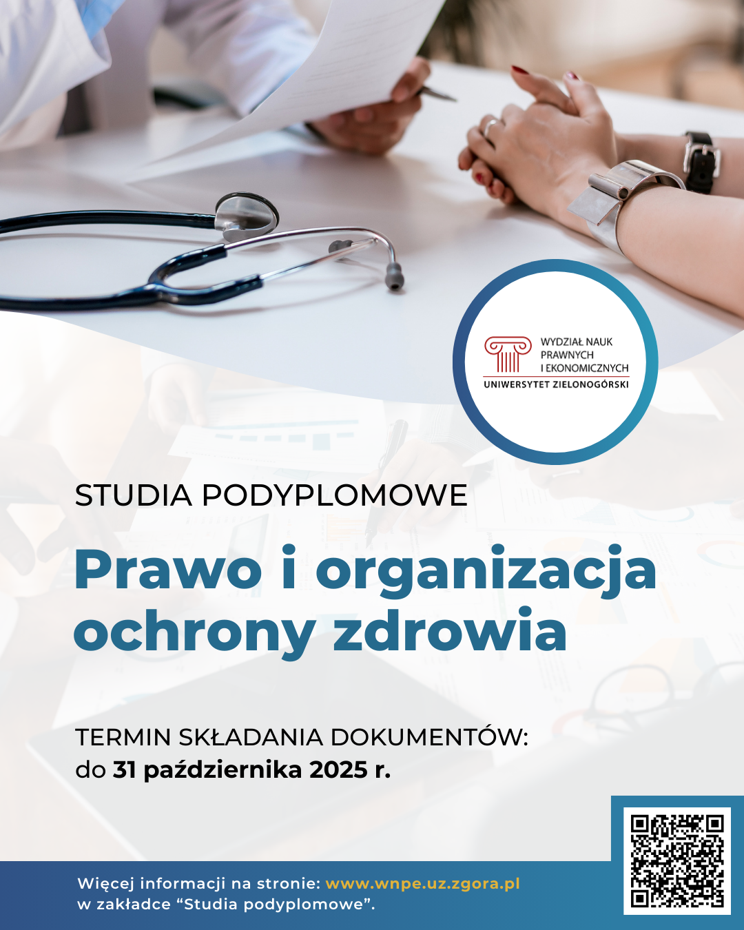Rekrutacja na studia podyplomowe Prawo i organizacja ochrony zdrowia